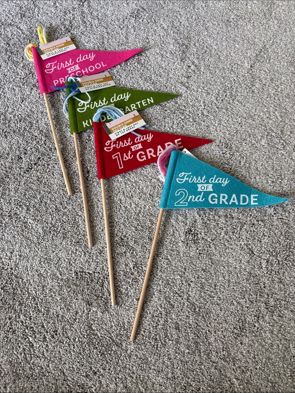 First/last Day of School Felt Pennant Flag Set